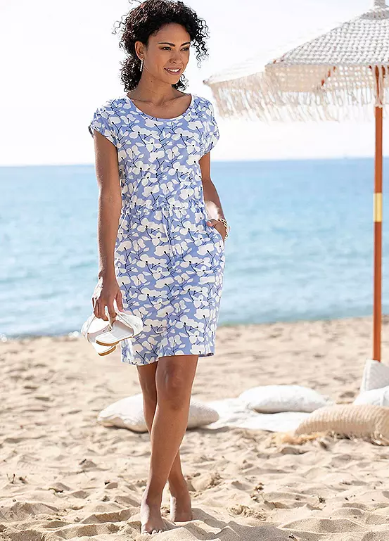 Beachtime Floral Jersey Dress - Image 4