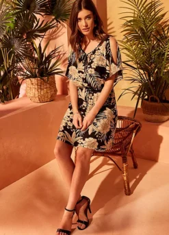 Bonprix Cold Shoulder Floral Dress