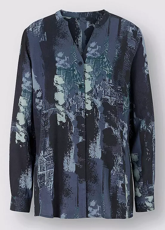 Creation L Graphic Print Long Sleeve Blouse - Image 2