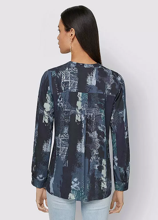 Creation L Graphic Print Long Sleeve Blouse - Image 4