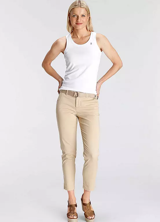 DELMAO Belted Cropped Chinos - Image 15