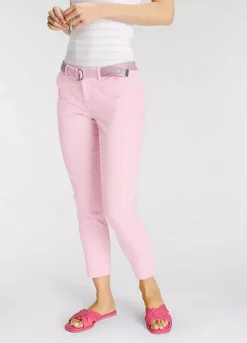 DELMAO Belted Cropped Chinos