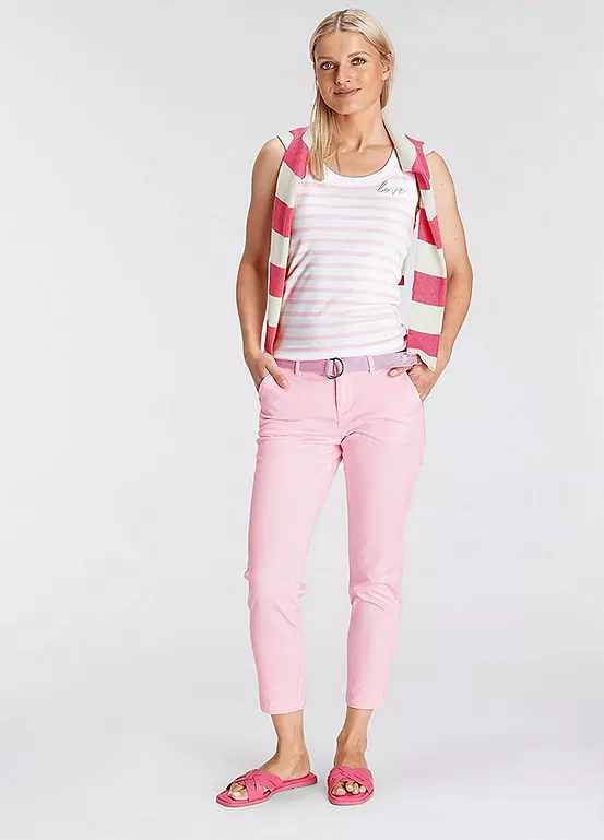 DELMAO Belted Cropped Chinos - Image 8