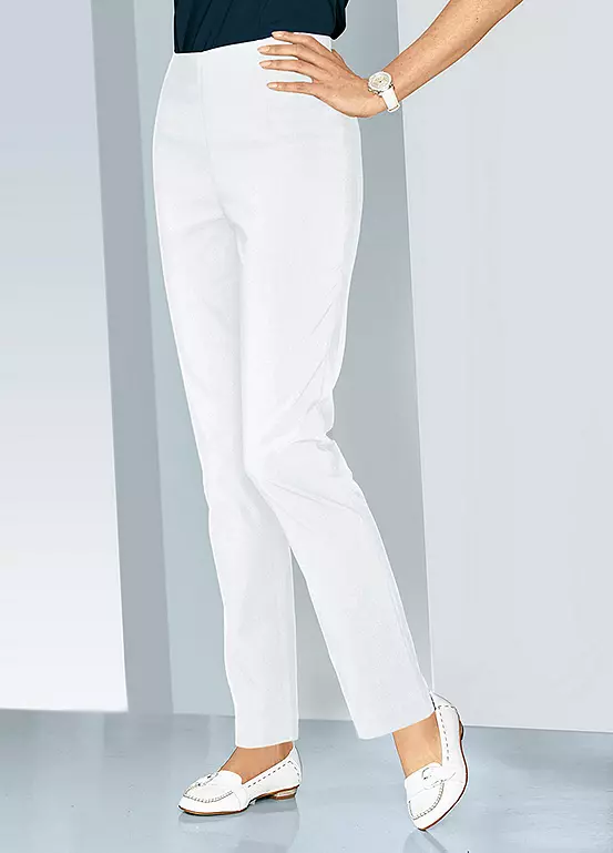 Elasticated Straight Leg Trousers - Image 8