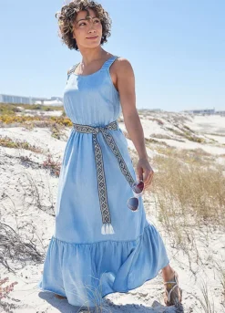 Freestyle Maya Soft Denim Square Neck Dress