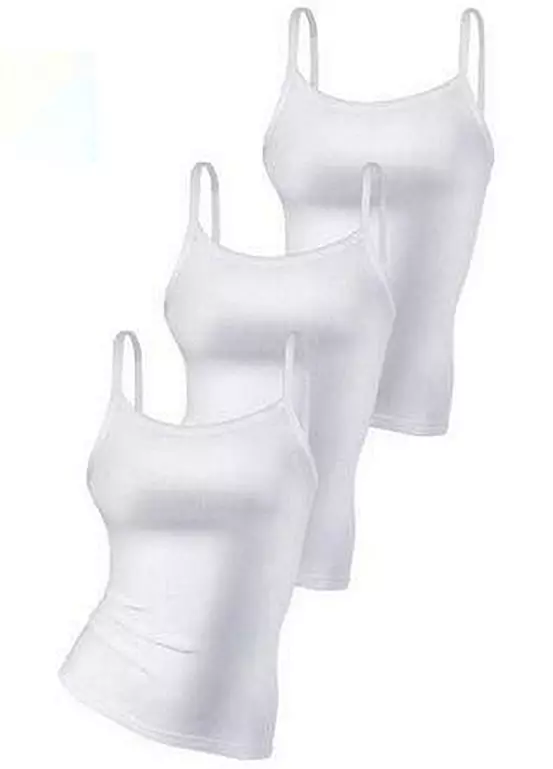 H.I.S Pack Of 3 Fine Rib Vest Tops - Image 17