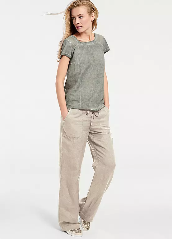 Heine Elasticated Waist Wide Leg Trousers - Image 16