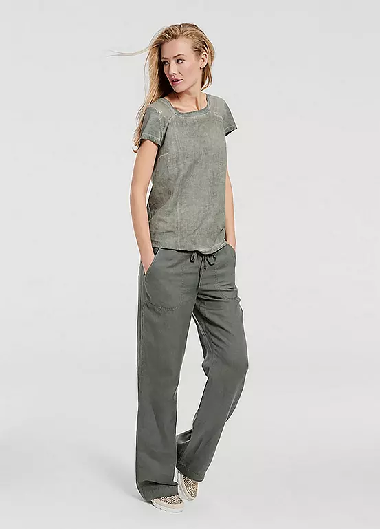 Heine Elasticated Waist Wide Leg Trousers - Image 4