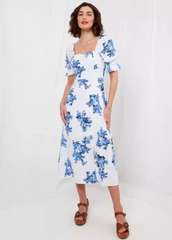 Joe Browns Clarissa Linen Blend Floral Dress