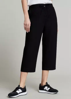 Kaleidoscope Black Linen Crop Trousers