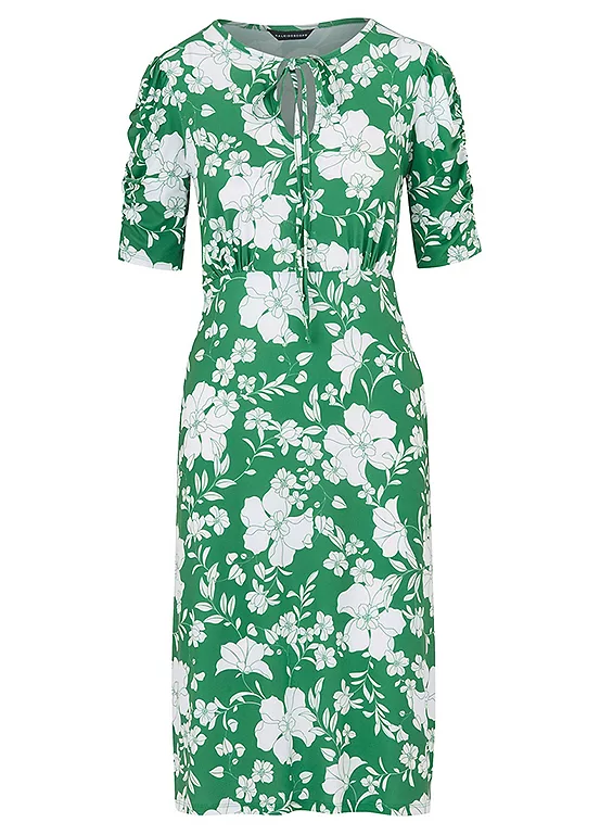 Kaleidoscope Green Floral Print Dress - Image 2