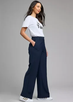 Kaleidoscope Navy Wide Leg Trousers