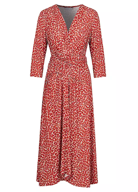 Kaleidoscope Soft Touch Leopard Print Wrap Dress - Image 2