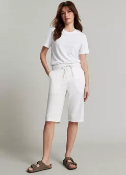 Kaleidoscope White Linen Shorts