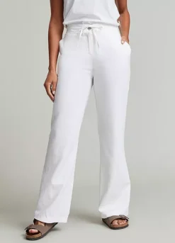 Kaleidoscope White Linen Trousers