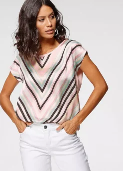 Laura Scott Chevron Print Top