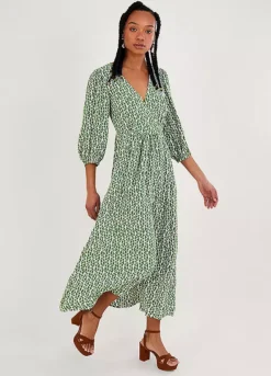Monsoon Doris Wrap Dress In Sustainable Viscose