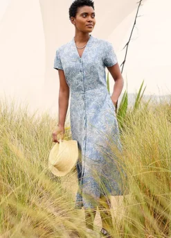 Seasalt Cornwall Carved Wood Dress Blue