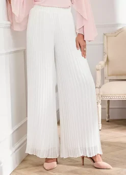 Together! Together Ivory Pleat Palazzo Trousers
