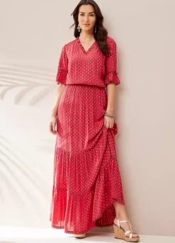 Together! Together Raspberry Maxi Dress