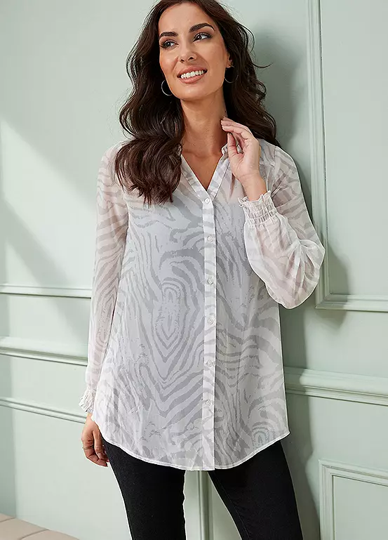 Together! Together Zebra Print Blouse