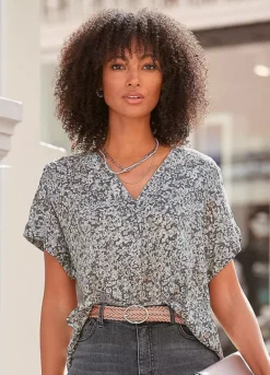 Vivance Short Sleeved Blouse