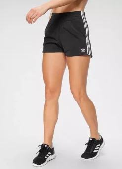 Adidas Originals Logo Print & Striped Shorts