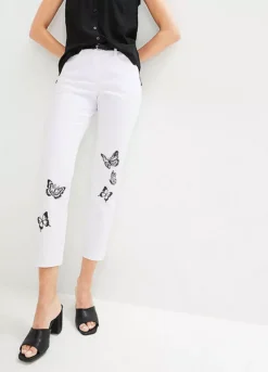 Bonprix Butterfly Print Cropped Trousers