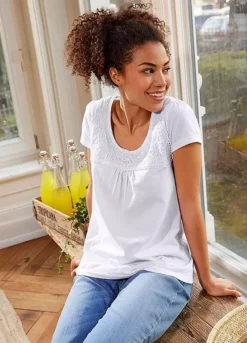 Bonprix Crochet Lace Yoke Tunic