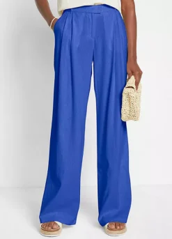 Bonprix Elasticated Waist Wide Leg Palazzo Trousers