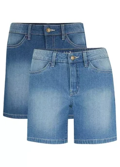 Bonprix Pack Of 2 Denim Shorts
